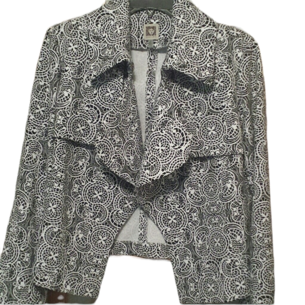 Anne Klein Black & White Jacket sz Medium